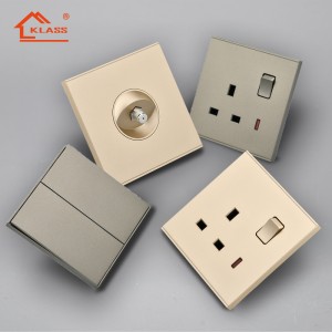Interruptores eléctricos de enchufe de parede de deseño moderno de alta gama