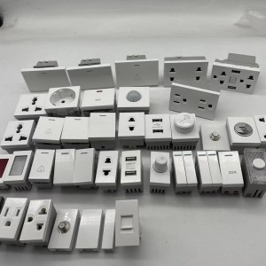 118 series USA 3 gang thin design light modular different Electric wall switch and socket plate