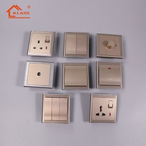 KD3 Stainless Panel Serje 16a British Standard Lighting Wall Switch Sockets