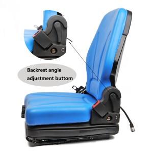 Deluxe Foldable Backrest Adjustable Construction Forklif Dump Truck Seat