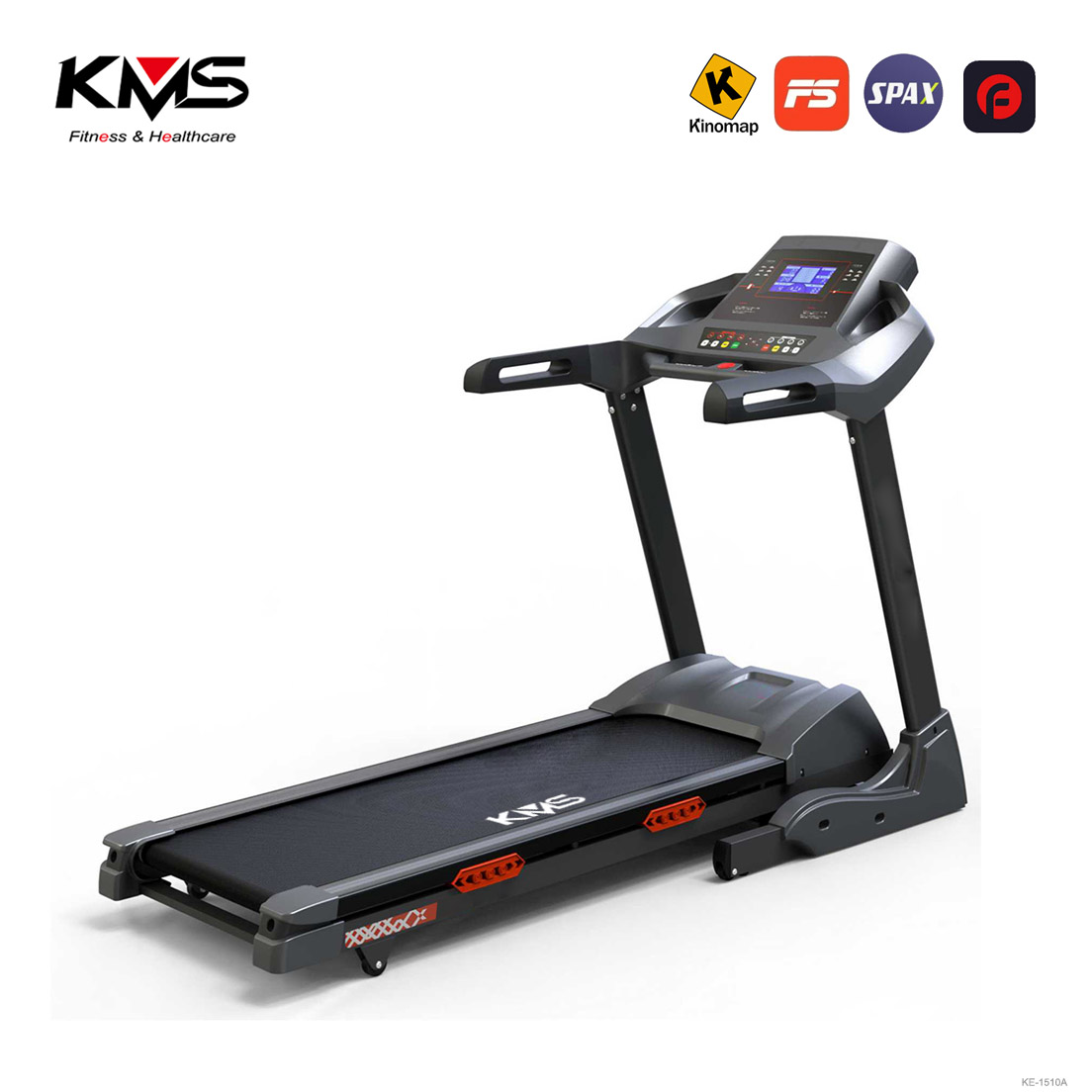 Peralatan Gym Fitness Treadmill Bermotor Listrik kanggo Klub lan Nganggo Ngarep nganggo AC Motor1.5HP–AC1.5–KE-1510A