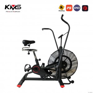 Vzpriamený ventilátorový bicykel s nastaviteľným sedadlom a riadidlami pre HIIT a kardio tréning