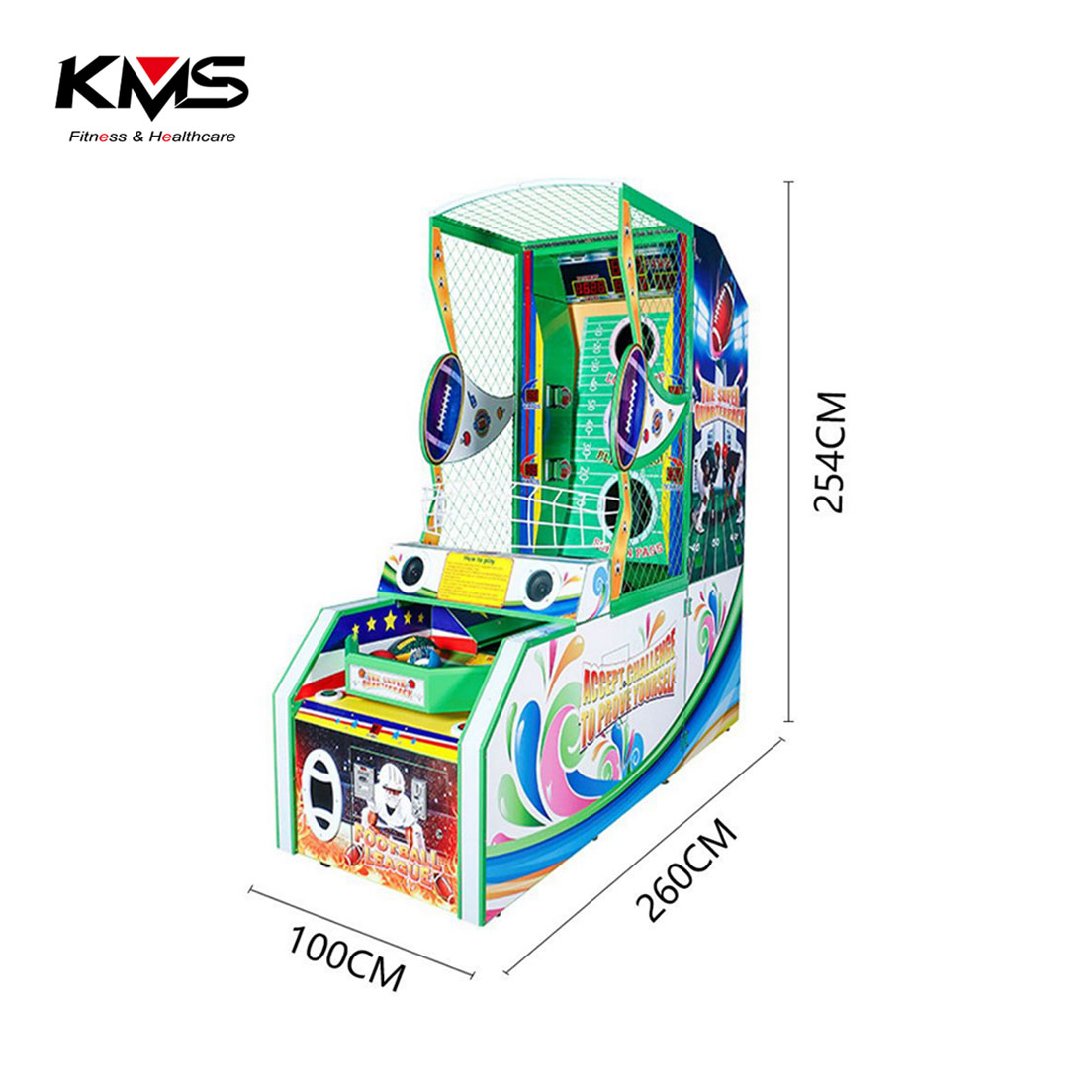 Аркадный игровой автомат для стрельбы по мячу для регби с монетоприемником