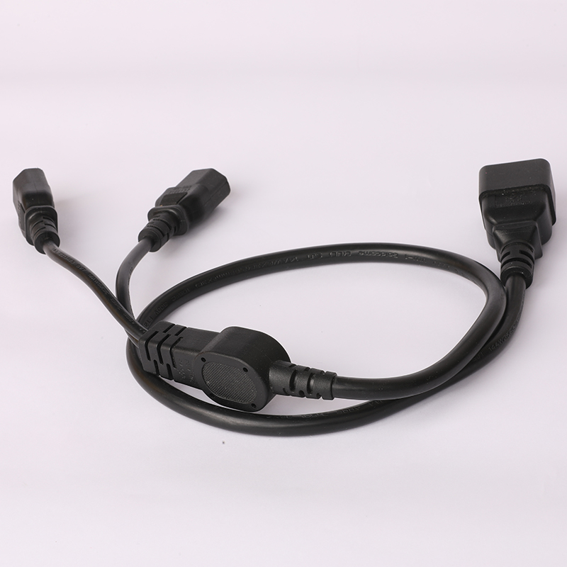 Чист бакар C19 до двојно C13 збор опашка кабел за напојување
