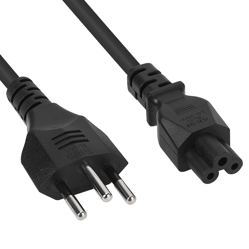 Swiss 3Pin Plug ke kabel listrik ekor C13