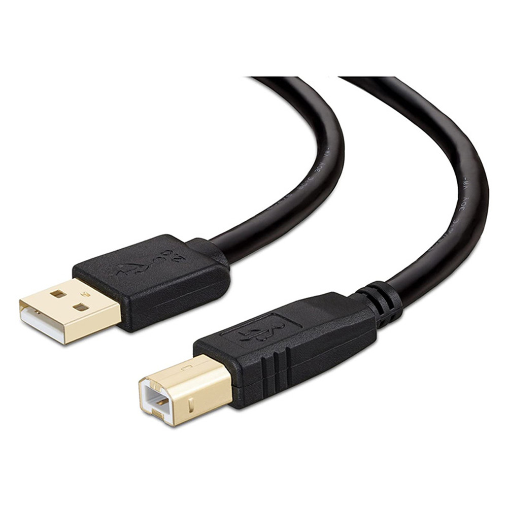 ပရင်တာကြိုး 9FT၊ USB ပရင်တာကြိုး မြန်နှုန်းမြင့် USB 2.0 A Male to Type B Male Printer Scanner Cable ကြိုး