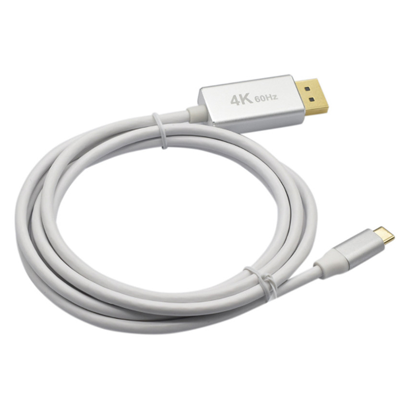 C tipa USB uz DisplayPort DP vīrieša–vīrieša kabelis 4K 60HZ 6FT