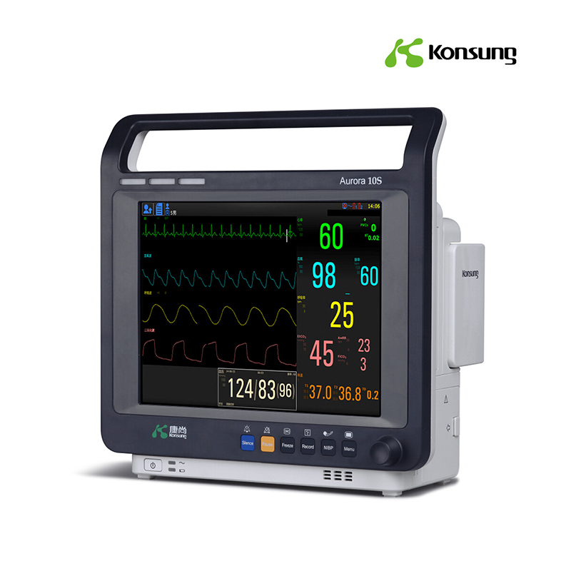 АУРОРА-10С 10,4 инча лагани бежични монитор пацијента са опцијом Масимо Спо2 штампача Истакнута слика