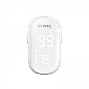 Prenosný digitálny lekársky oxymeter Sonosat-F01W s bielou farbou na celú obrazovku pre dospelých