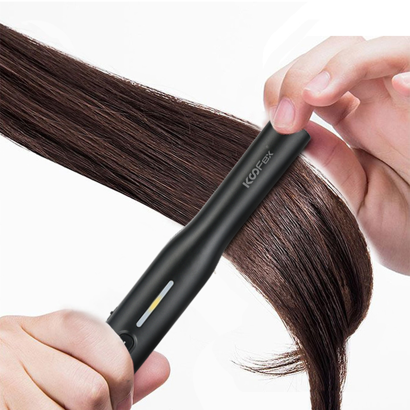 מחליק שיער אלחוטי בחימום מהיר של KooFex מחליק שיער שטוח ברזל LED טעינת USB