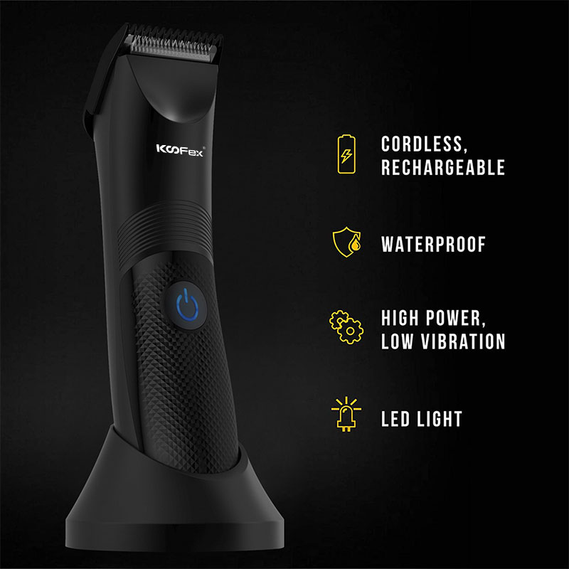 IPX7 Body Hair Trimmer Groin Manscaping Waterproof Electric Body Groomer