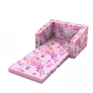 Ang pink nga mga prinsesa nga sopa sa mga bata nag-flip sa foldable chair nga playroom furniture