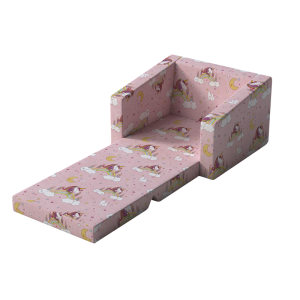 Unicorn curcubeu drăguț Flip out plin de spumă canapea minunată pentru copii