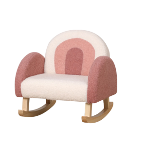 Popularno prodavana dječja stolica za ljuljanje duginih boja od tkanine Teddy