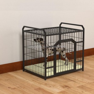Wysokiej jakości konfigurowalna żelazna klatka dla psa Klatki dla zwierząt Metalowe budy łóżko dla zwierząt
