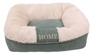 අභිරුචි ලාංඡනය Polyester soft luxury plush dog mat round cat dog bed