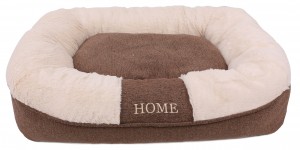 Mehka, luksuzna plišasta podloga za pse iz poliestra z logotipom po meri, okrogla postelja za mačje pse