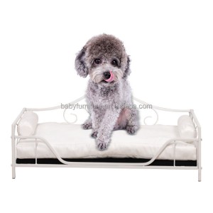 Rectangle Wrought Iron Dog Bed para sa Mga Alagang Hayop at Pusa at Aso Sofa ng Alagang Hayop