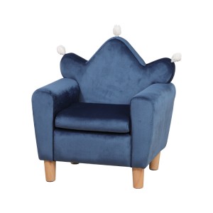 Luxusní plyšový dětský sedací nábytek s korunkou je pohodlný a pevný