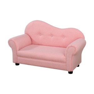Disenyo sa fashion gamay nga cute nga iring ug iro nga plush chaise lounge pink pets sofa