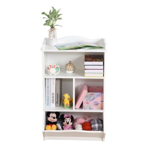 houten kinderboekenplank boekenkast hoekslaapkamer multifunctionele opbergruimte