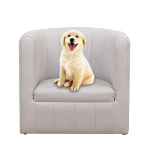 Gibuhat sa Kamot nga Bag-ong Disenyo nga Semi Circle Pet Seat Plush Warm Windproof Dog Bed