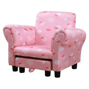 Canapea pentru copii roz și nor