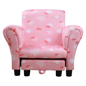 Mga batang pink at cloud na maliit na sofa