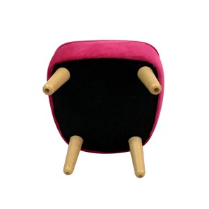 Червен плюшен минималистичен детски стол със свалящи се крака на дивана фабричен персонализиран детски диван