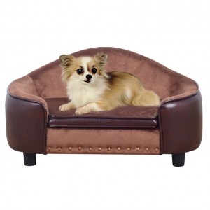 New Design Handgemaach Luxus Classic Stockage Hond Bett Pet Miwwelen Fir Kazen & Hënn