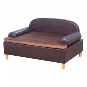 Висококачествени мебели за домашни любимци от изкуствена кожа, сглобяване на дивани на едро за легло за кучета, диван за котки