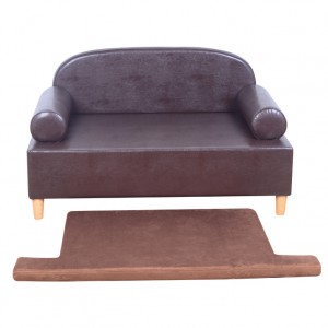 Perhimpunan sofa perabot haiwan kesayangan kulit palsu berkualiti tinggi borong katil anjing kucing sofa