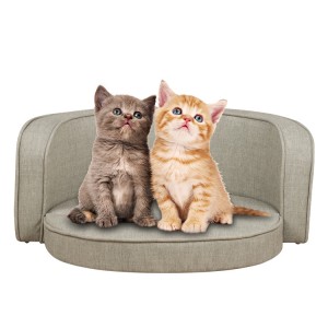 Sofá de luxo para cachorro, sofá-cama para animais de estimação, capa removível, sofá-cama para animais de estimação