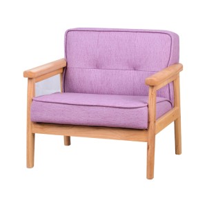 Kid Mini Lounge Sofa Պինդ փայտից Armrests Ննջասենյակի բազմոց աթոռ