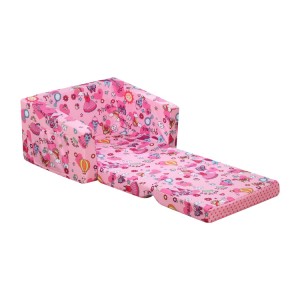 Utfellbar sofa/stolseng for barn med vaskbart stoff og avtagbar pute
