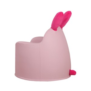 Pink sponge rabbit nga sofa sa mga bata
