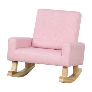Cadeira de balanço infantil rosa engraçada com estofamento de alta qualidade
