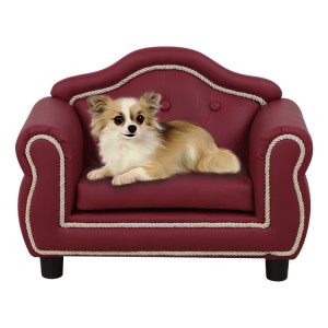 Sofà per animali in stile palazzu retro, cuscino di lussu, lettu per cani impermeabile amovibile