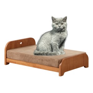 рачно изработен Дрвен кревет за кучешки тросед за миленичиња што може да се перат