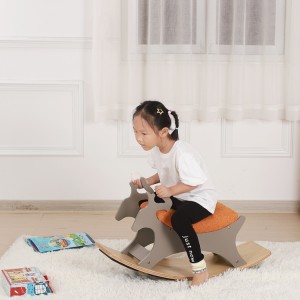 2020 ısıtmalı çocuk ahşap mobilya fonksiyonel açık kahverengi sallanan sandalye