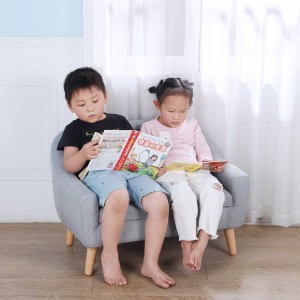 Ga-opin Linen Look Faux Alawọ Kids Couch Children Sofa