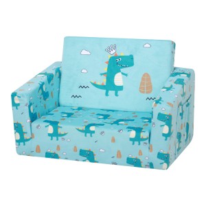 Soft Kids Flip Full Foam Sofa Sleeper Bed Chair Sleeping 2 in 1 Toddler Couch Folding Children Sofa
