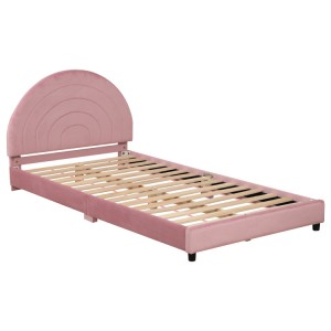 Милый плюшевый комплект детской мебели для спальни, односпальная двуспальная детская кровать принцессы для девочек, может быть изготовлена ​​по индивидуальному заказу