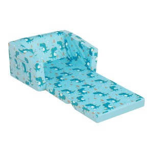 Soft Kids Flip Full Foam Sofa Sleeper Bed Chair 2 in 1 Toddler Couch Folding Children Sofa
