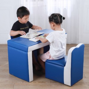 2-en-1 antaŭlerneja infanĝardeno KidsTable & Chair Set