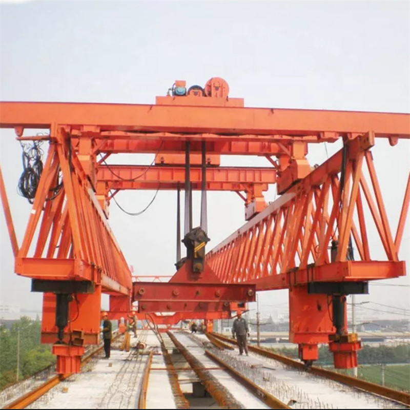 קורות שיגור בטון גשר הרכבת הקמת מנוף 200T תמונה מוצגת