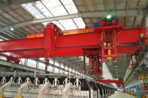 China wholesale Double Trolley Overhead Crane - Multifunction Crane for Electrolytic Aluminum for Large-scale Pre-baked Anodic Aluminum Electrolytic Production  – KOREGCRANES