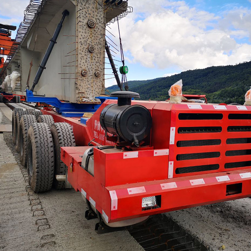 Camion de transport cu grindă de ciment pe axă directă cu blocare cilindră Transportor cu grindă de ciment semiremorcă plată joasă