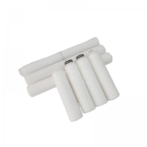 Discount wholesale 0.22/0.45 Micron Pes Pleated Filter Cartridge para sa Food Beverage Filtration