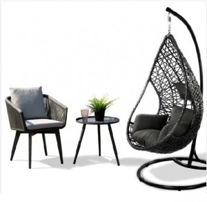 Venkovní nábytek, hliníková houpací síť s křídly, set židlí